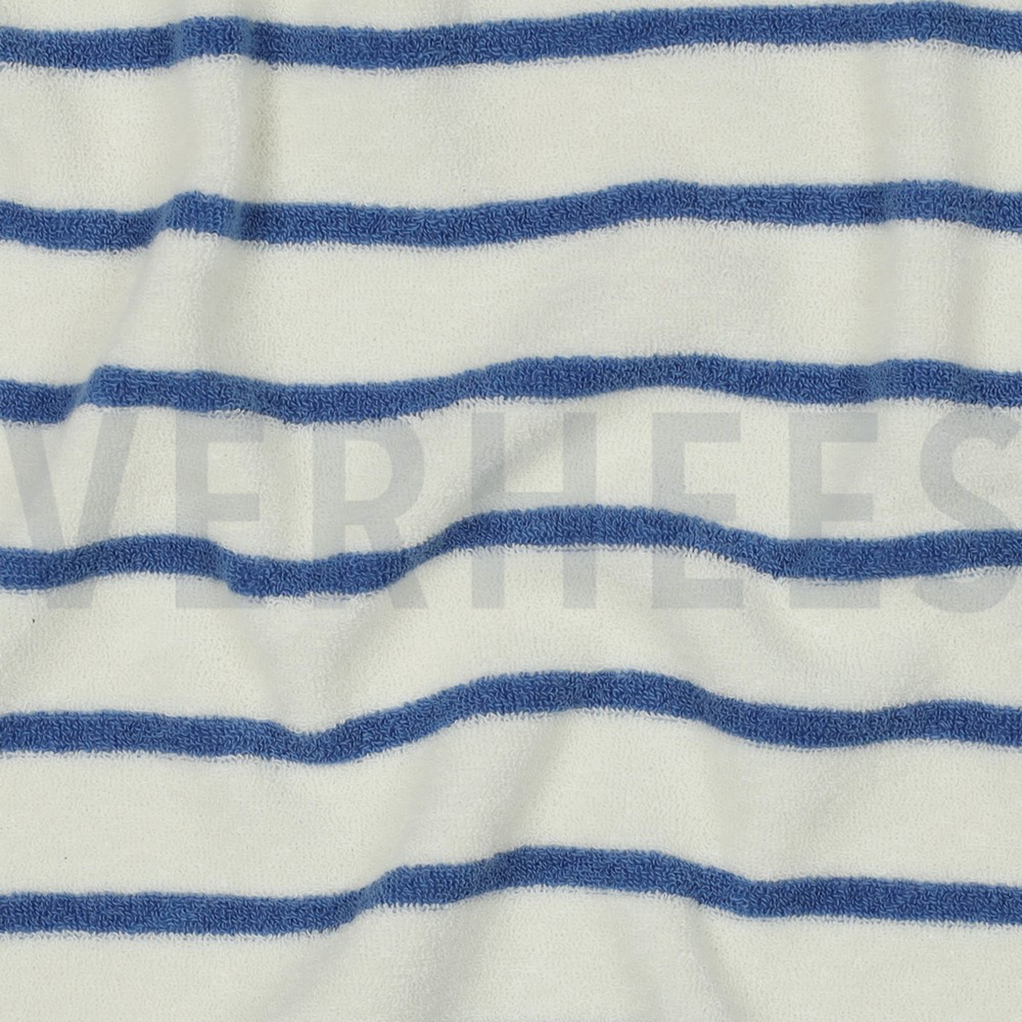 COTTON TOWELLING YARN DYED STRIPES ECRU / LIGHT BLUE (high resolution) #2