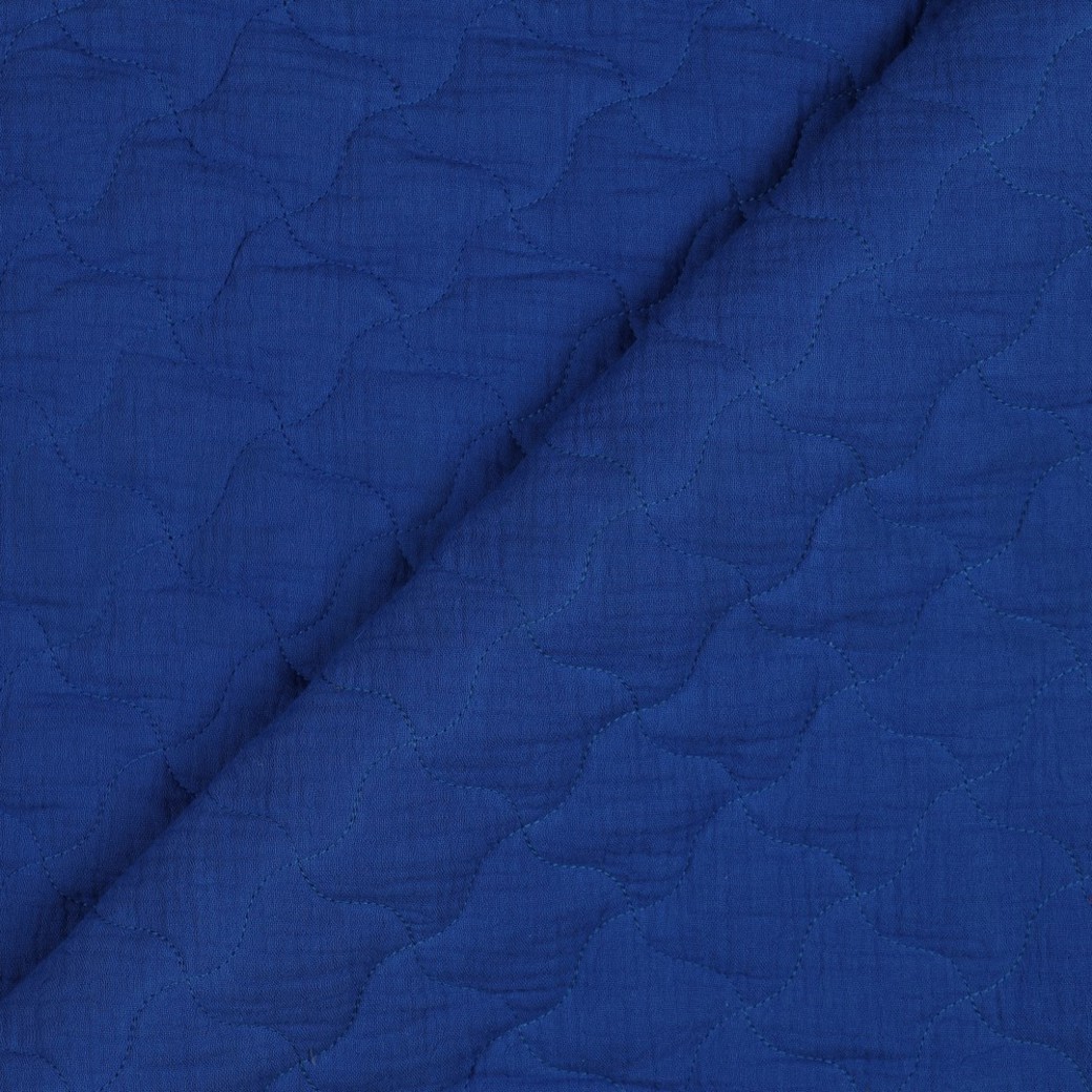 DOUBLE GAUZE QUILT COBALT #2