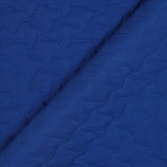 DOUBLE GAUZE QUILT COBALT #7