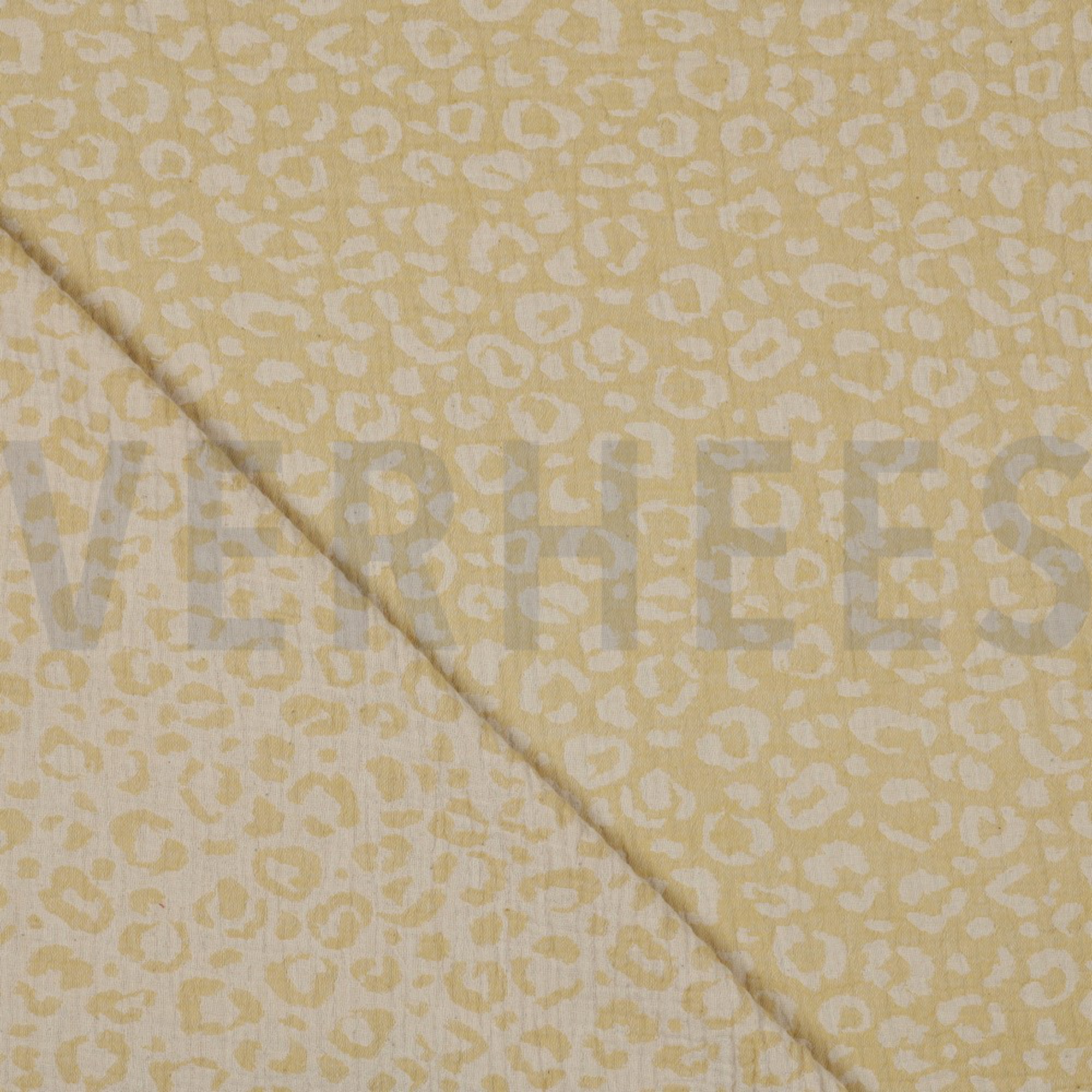 DOUBLE GAUZE JACQUARD ANIMAL YELLOW / ECRU (high resolution) #2