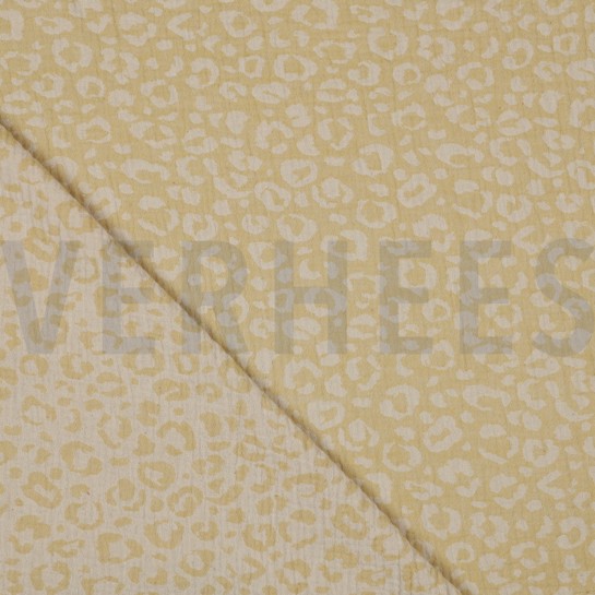 MUSSELIN JACQUARD TIERHAUT GELB / ECRU #7