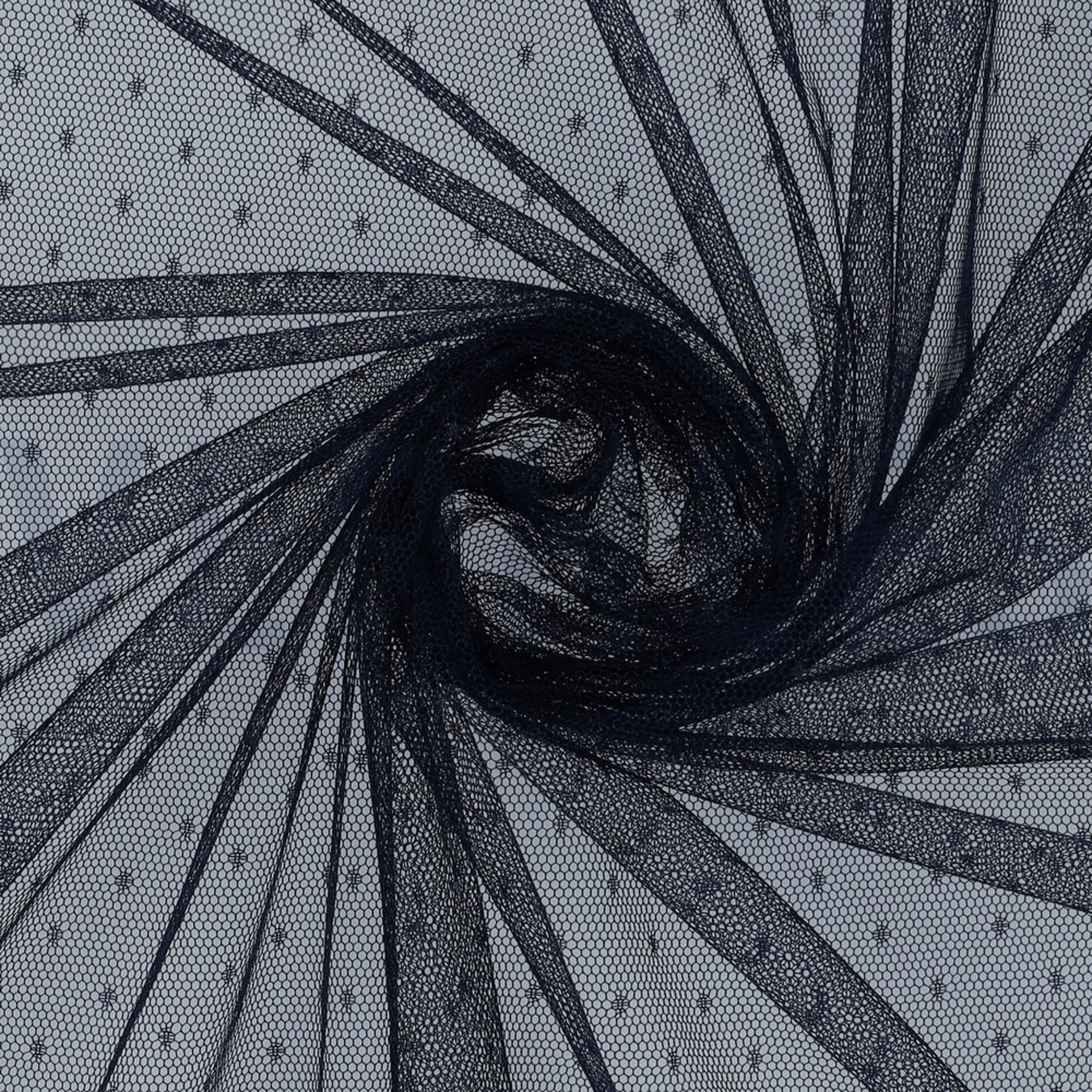 FINE TULE DOT NAVY (high resolution) #2