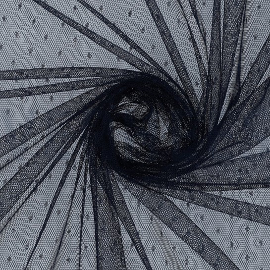 FIJNE TULE STIPPEN MARINEBLAUW #7