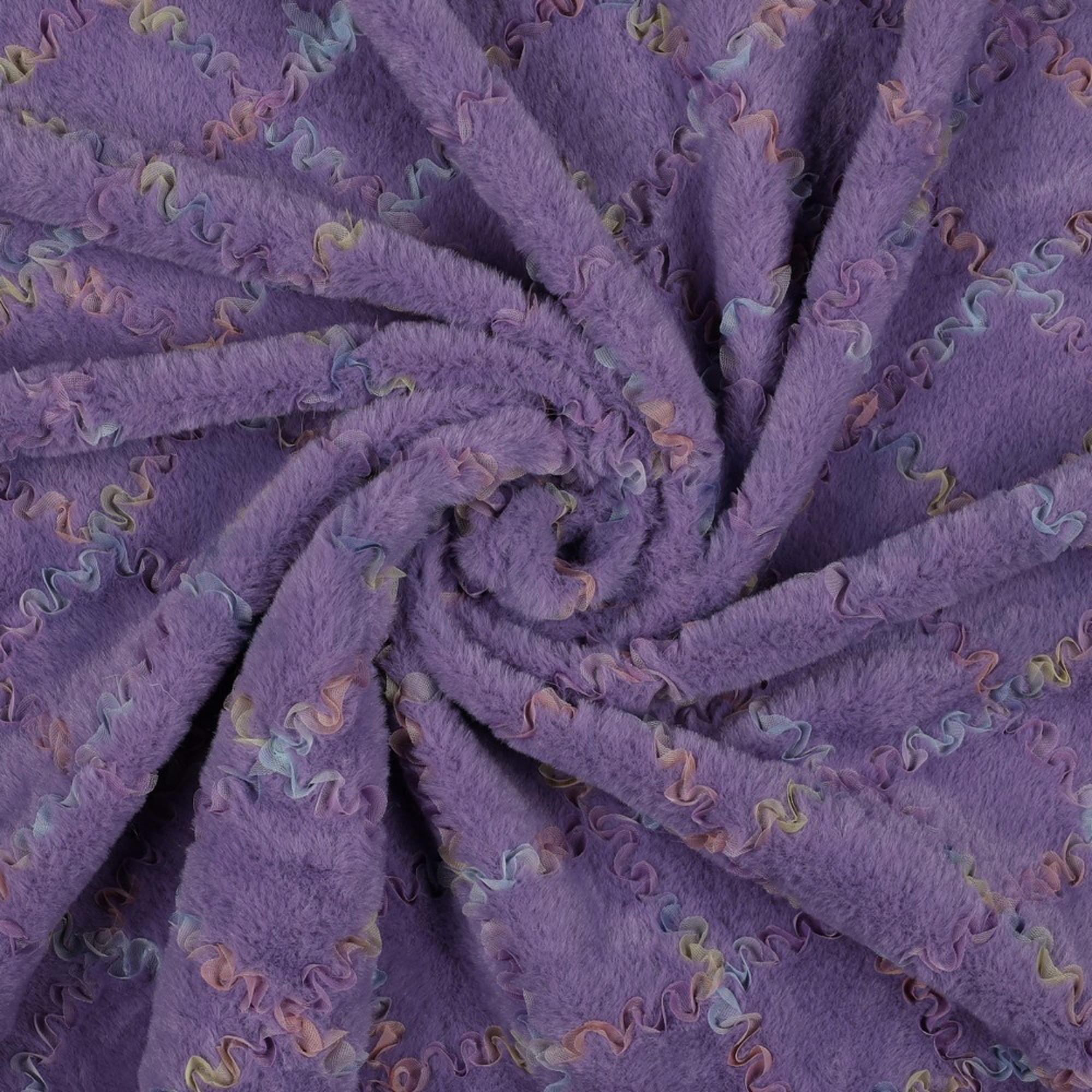 FAUX FUR WITH TULE MULTI COLOUR LILAC (high resolution) #2