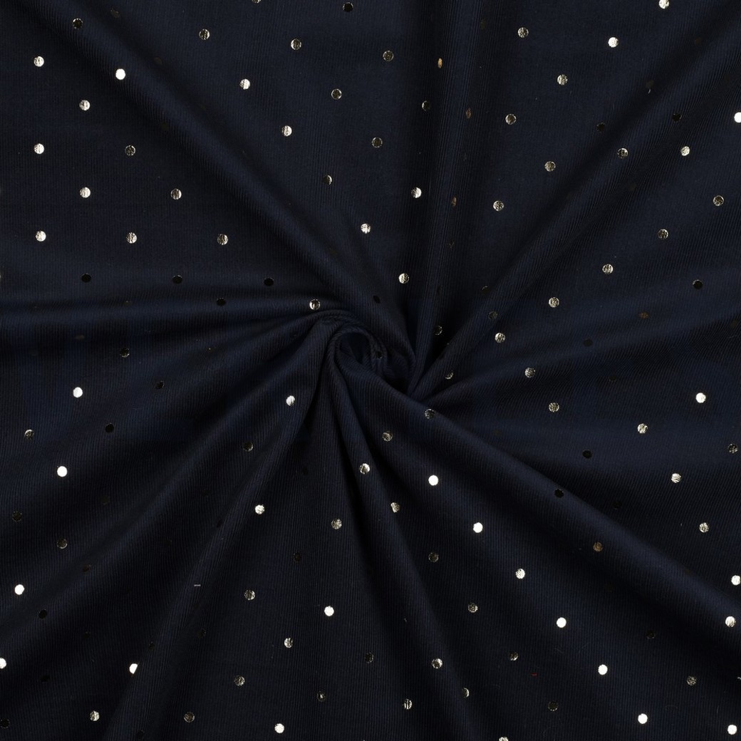 BABYCORD GOLD FOIL DOT NAVY #2