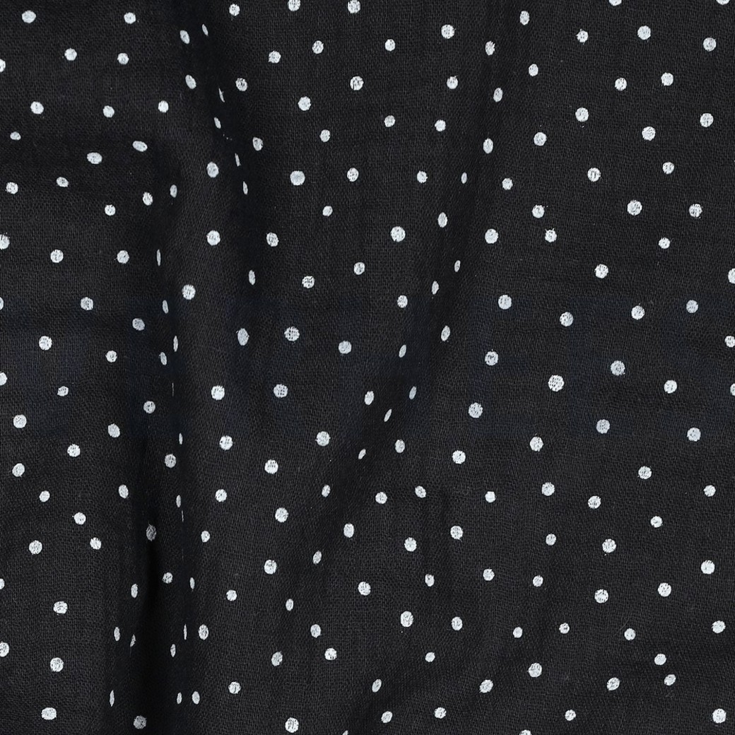 DOUBLE GAUZE LITTLE DOTS BLACK #2