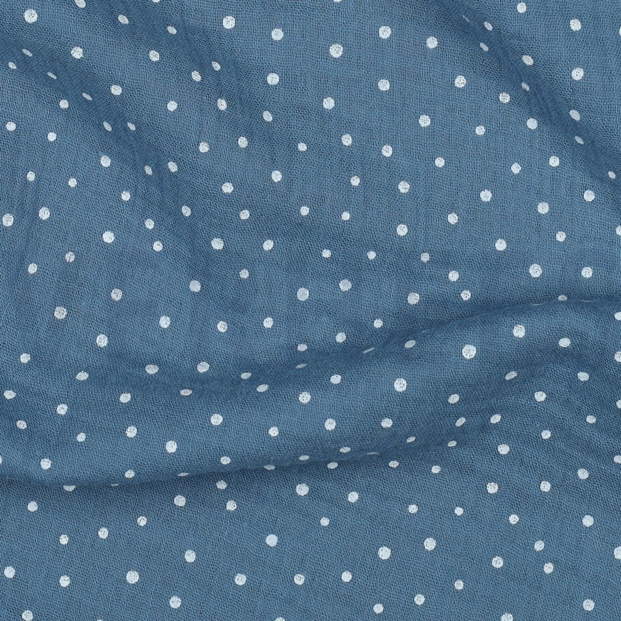 DOUBLE GAUZE LITTLE DOTS BLUE (high resolution) #2
