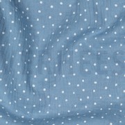 DOUBLE GAUZE LITTLE DOTS LIGHT BLUE (thumbnail) #2