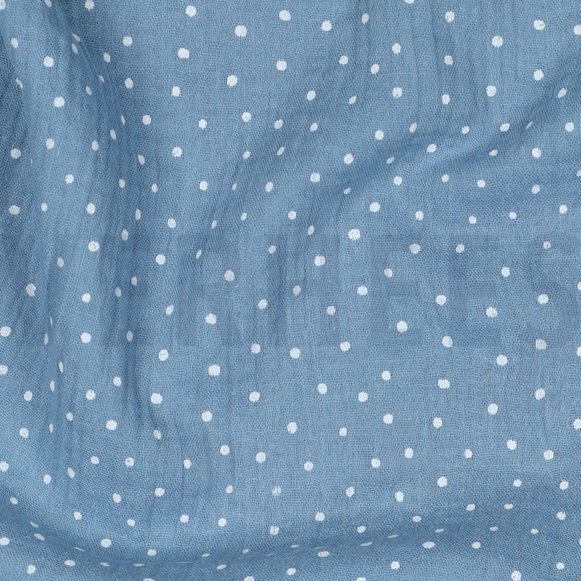 DOUBLE GAUZE LITTLE DOTS LIGHT BLUE (high resolution) #2