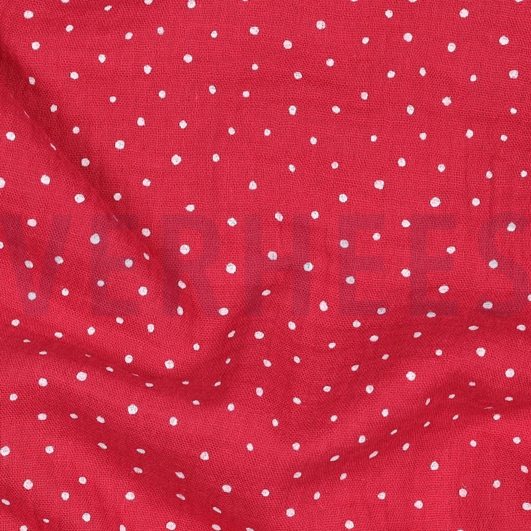 DOUBLE GAUZE LITTLE DOTS FUCHSIA #2