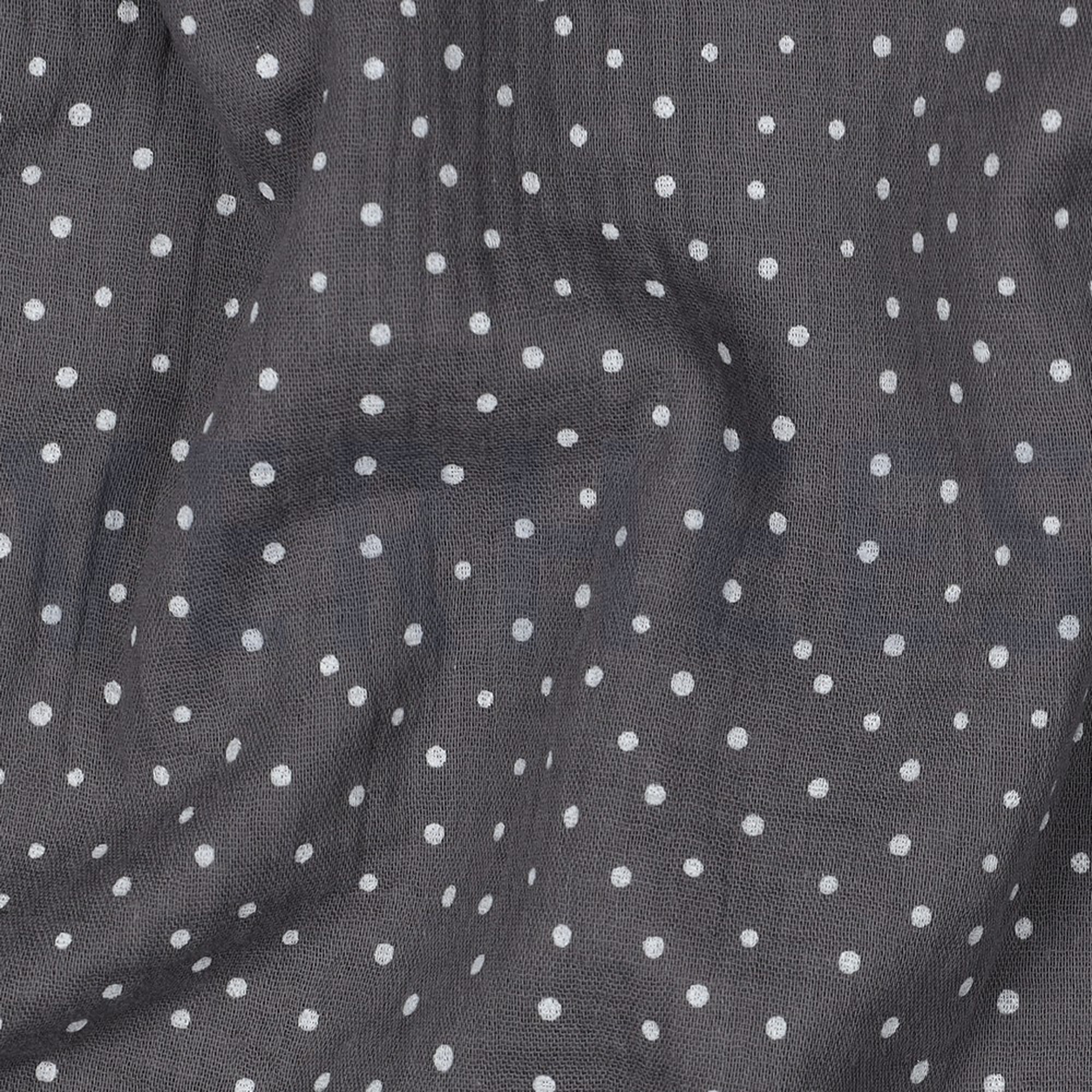 DOUBLE GAUZE LITTLE DOTS DARK GREY (high resolution) #2
