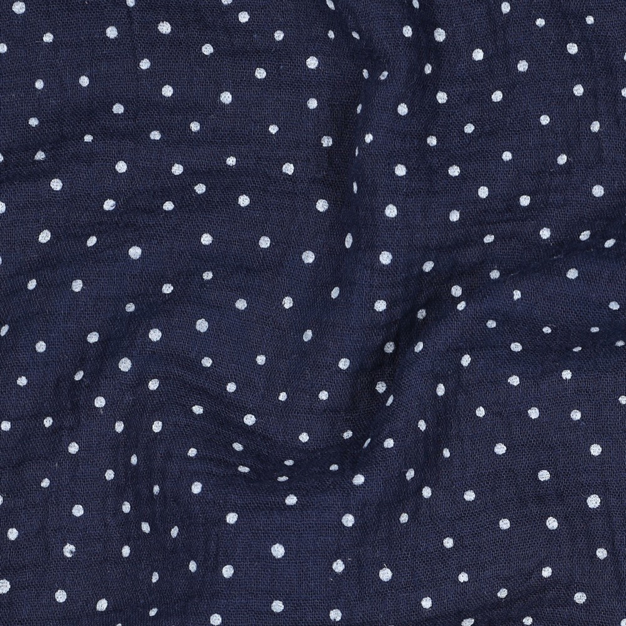 DOUBLE GAUZE LITTLE DOTS NAVY (high resolution) #2