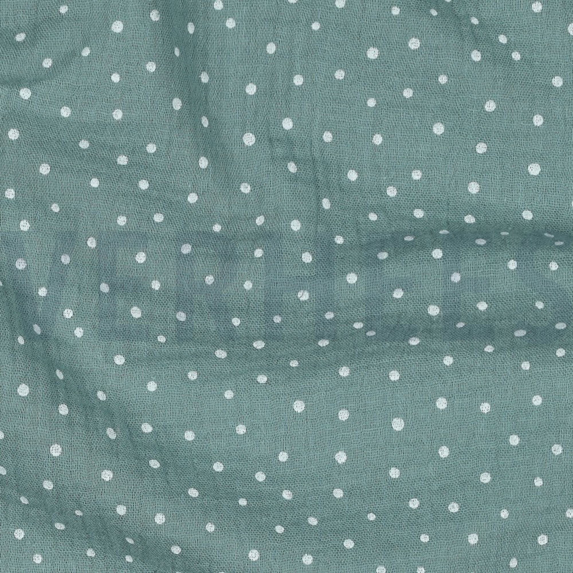 DOUBLE GAUZE LITTLE DOTS OLD GREEN (high resolution) #2