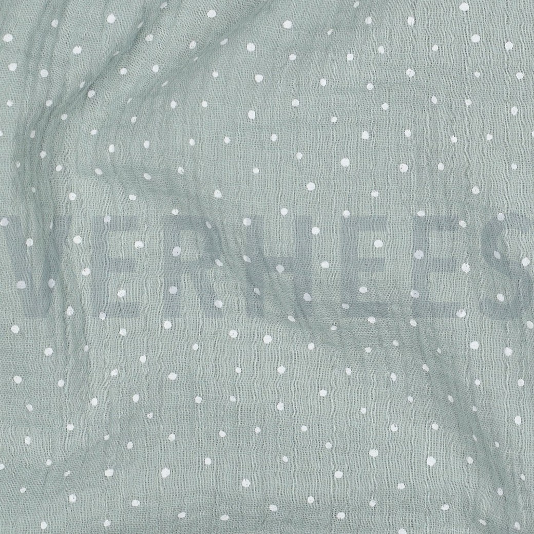 DOUBLE GAUZE LITTLE DOTS MINT #2