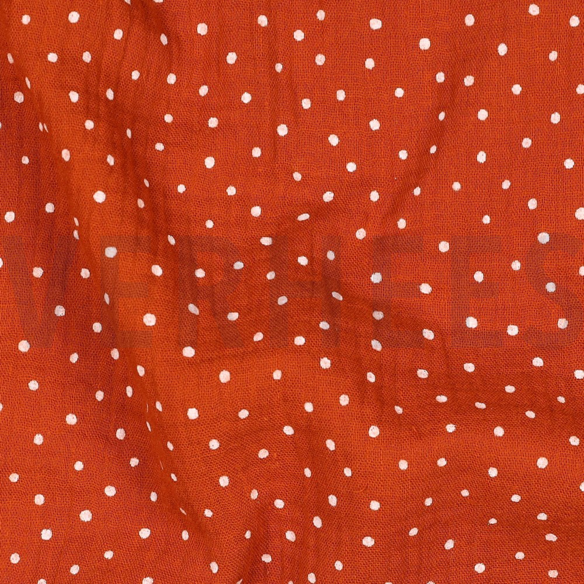 DOUBLE GAUZE LITTLE DOTS RUST (high resolution) #2