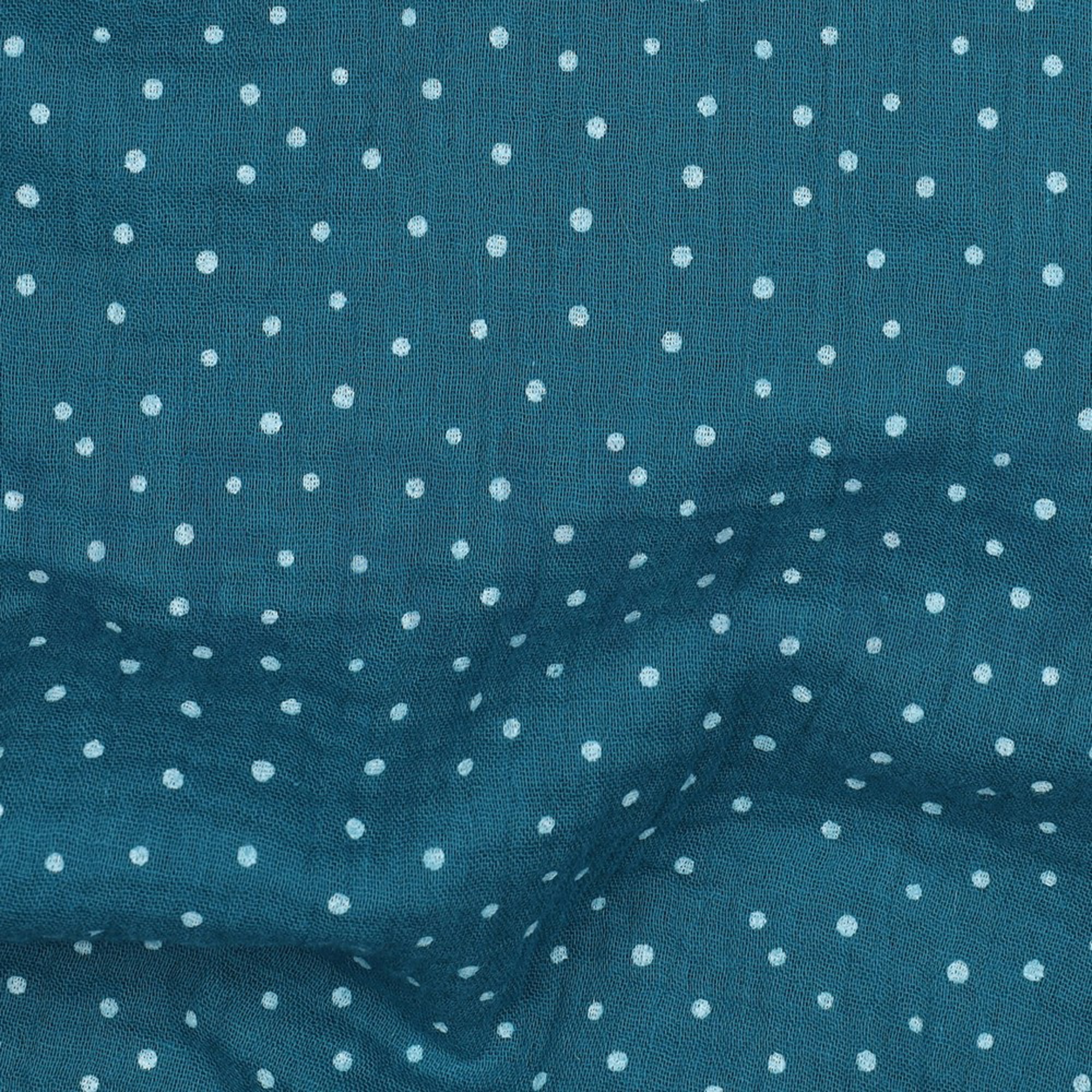 DOUBLE GAUZE LITTLE DOTS PETROL (high resolution) #2