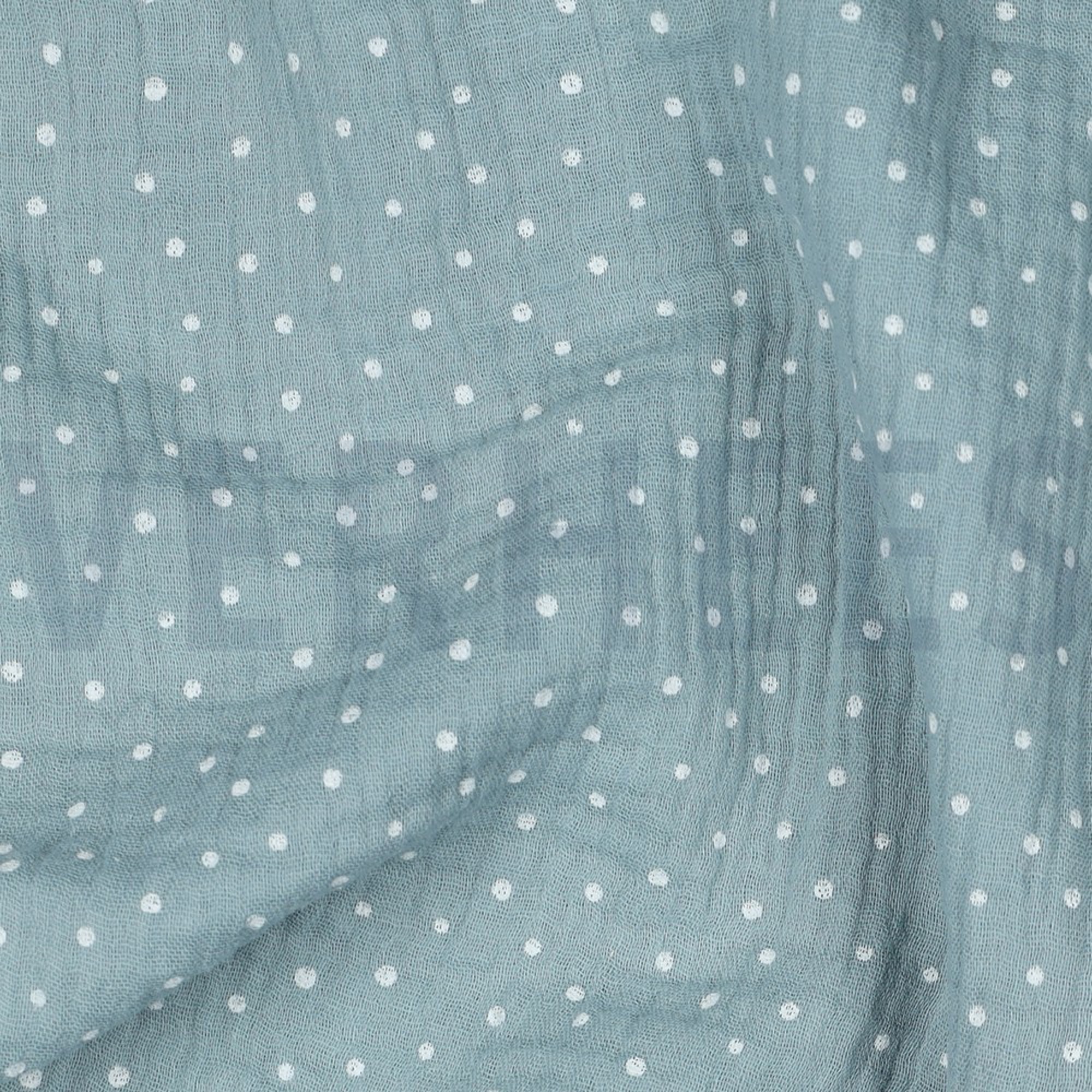 DOUBLE GAUZE LITTLE DOTS AQUA (high resolution) #2