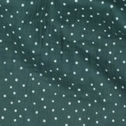 DOUBLE GAUZE LITTLE DOTS DARK GREEN (thumbnail) #2