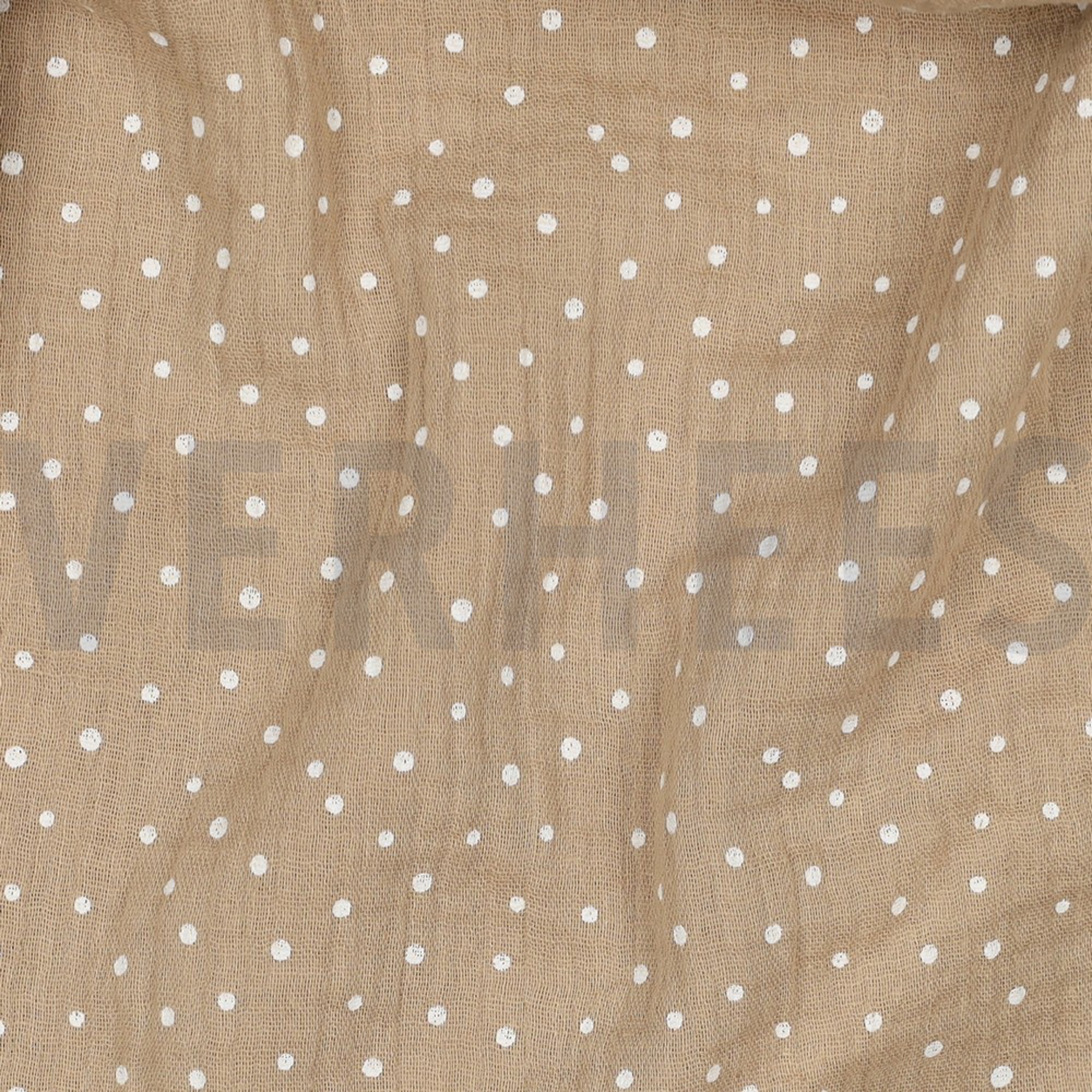 DOUBLE GAUZE LITTLE DOTS BEIGE (high resolution) #2