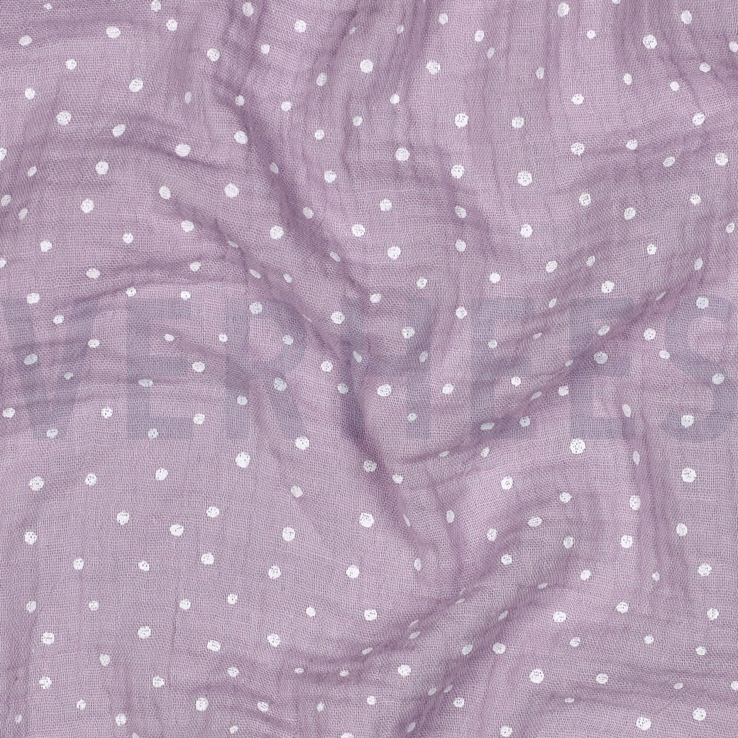 DOUBLE GAUZE LITTLE DOTS OLD LILAC #2