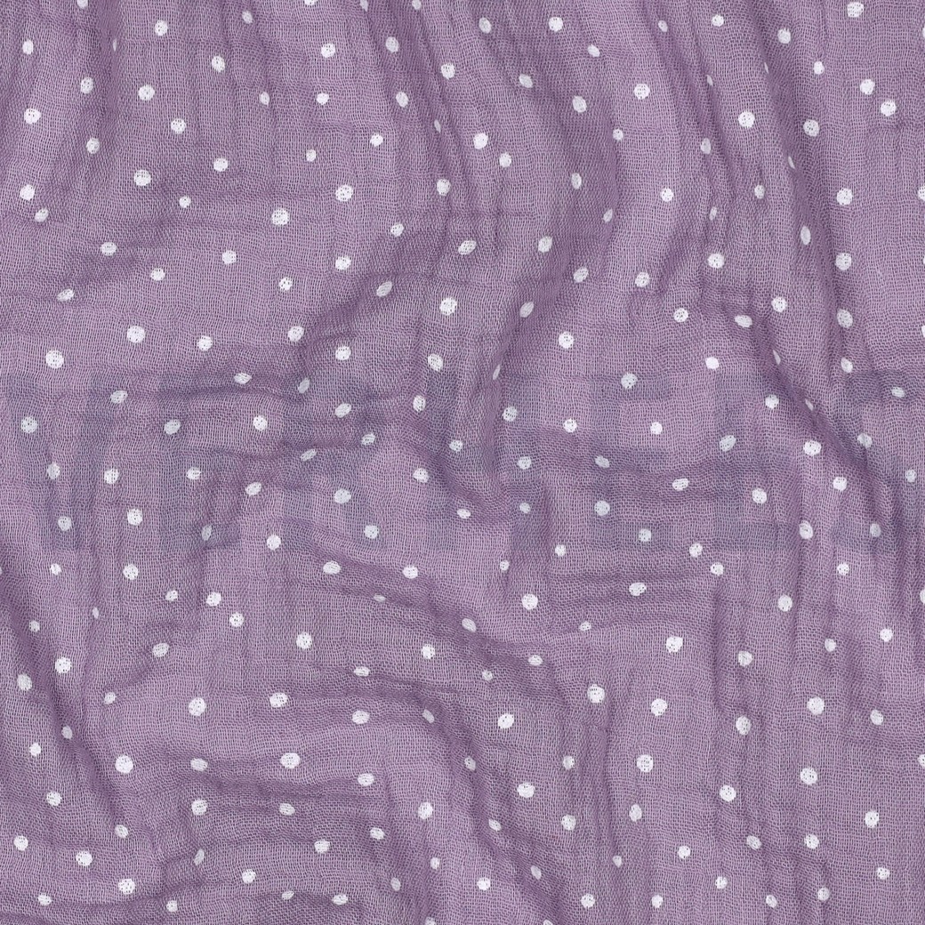 DOUBLE GAUZE LITTLE DOTS OLD MAUVE #2
