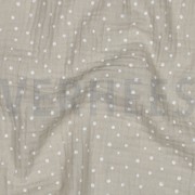 DOUBLE GAUZE LITTLE DOTS LIGHT SAND (thumbnail) #2