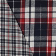 BRUSHED CHECKS YARN DYED NAVY/ECRU/RED (thumbnail) #2