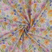 COTTON VOILE DIGITAL FLOWERS PEACH (thumbnail) #2