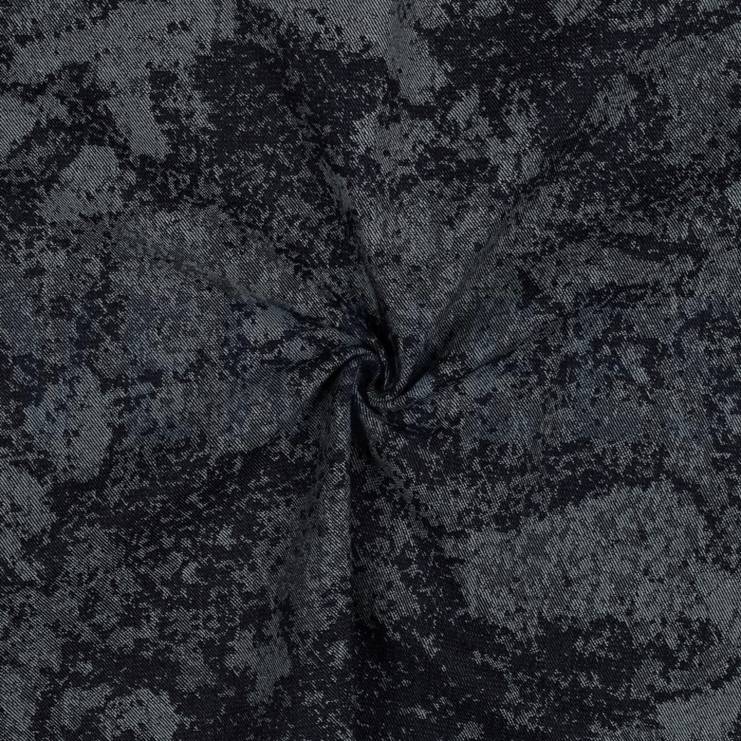 JEANS JACQUARD ABSTRACT INDIGO #2
