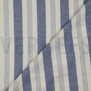 LINEN VISCOSE YARN DYED STRIPES BLUE (thumbnail) #2