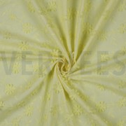 COTTON VOILE EMBROIDERY FLOWERS YELLOW (thumbnail) #2