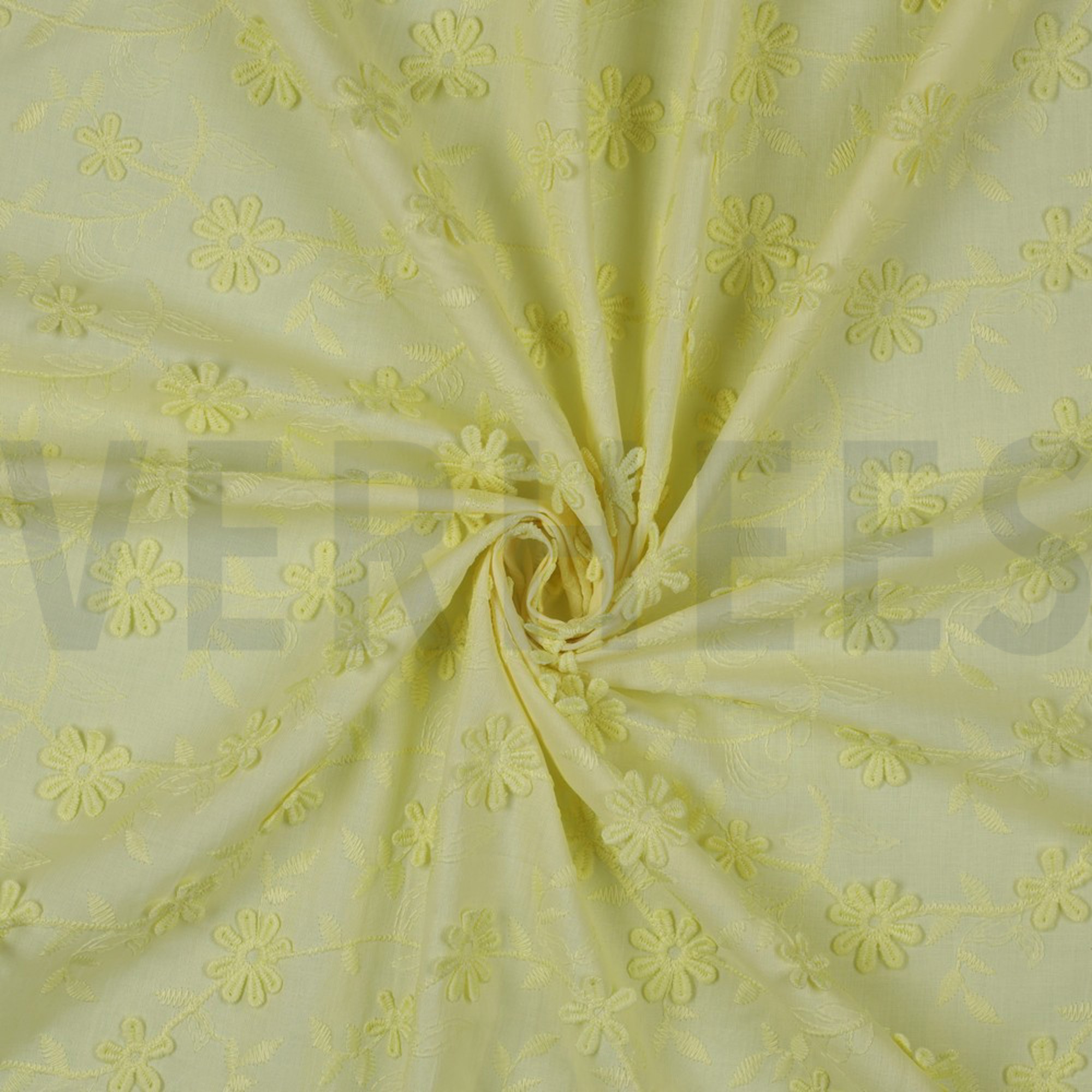 COTTON VOILE EMBROIDERY FLOWERS YELLOW (high resolution) #2