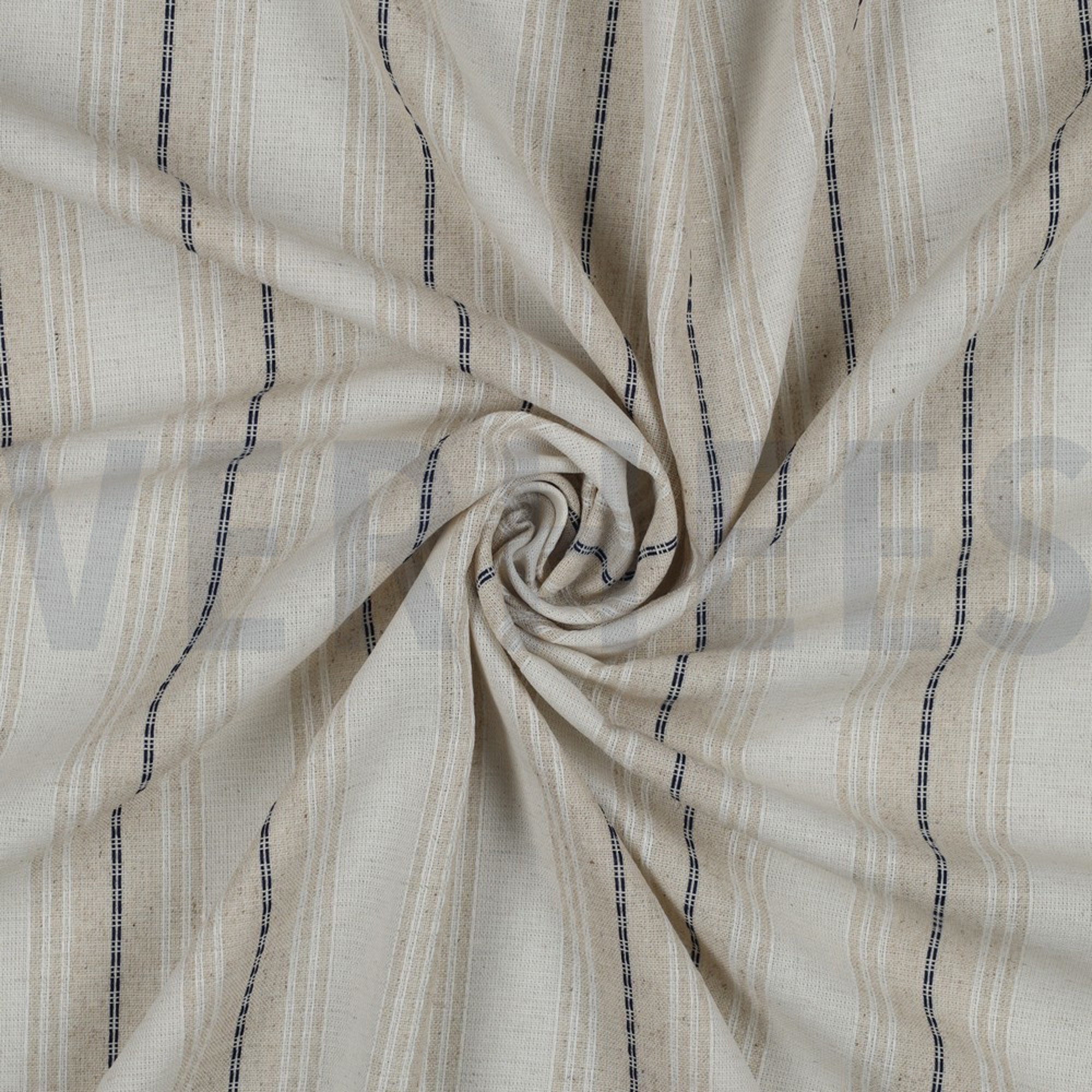 LINEN VISCOSE STRIPE NAVY (high resolution) #2