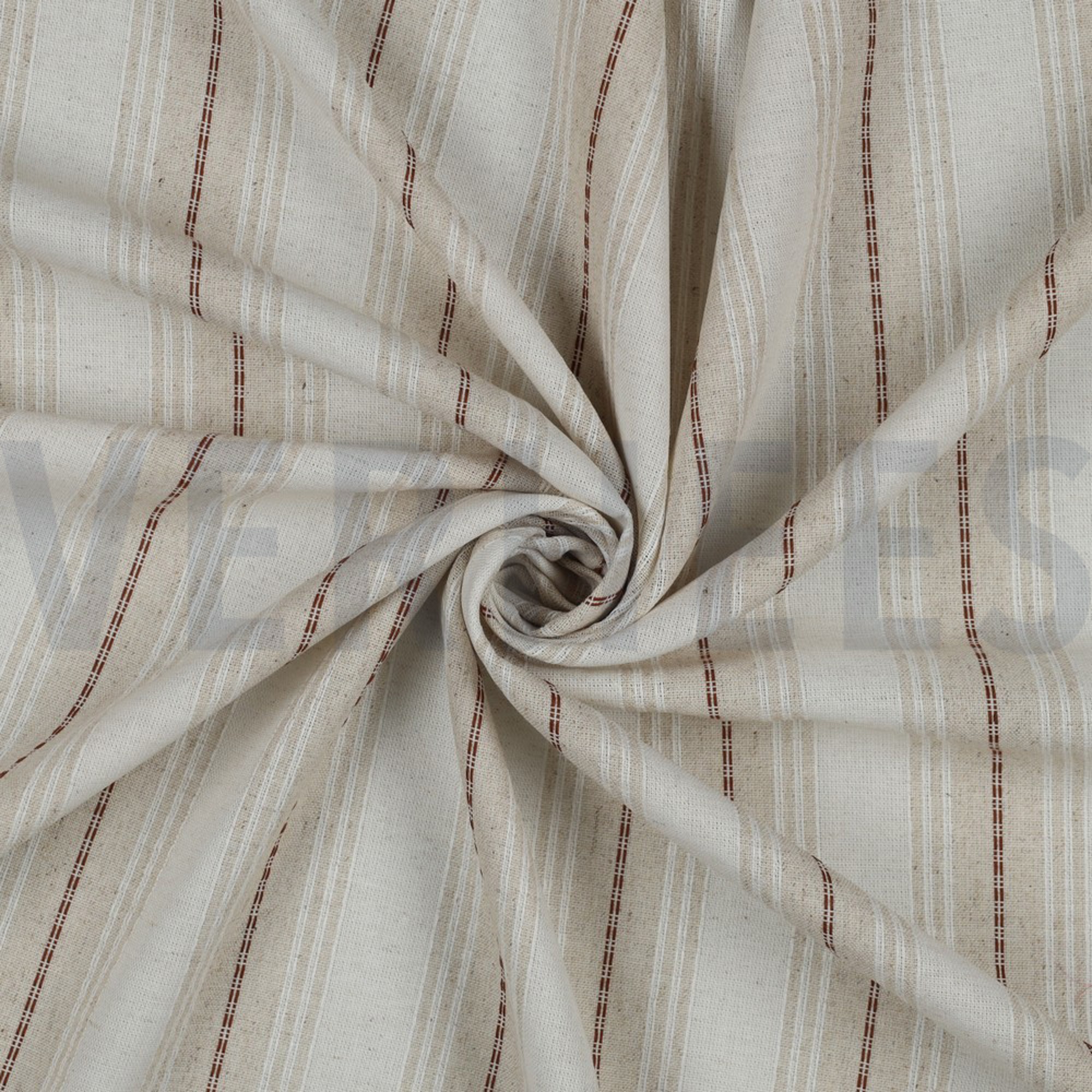 LINEN VISCOSE STRIPE BROWN (high resolution) #2