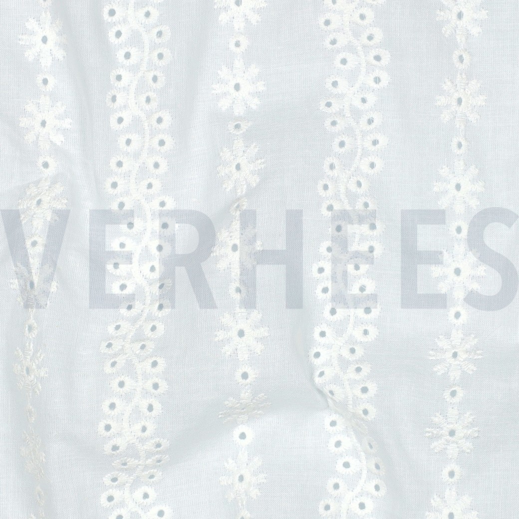 COTTON EMBROIDERY TWO-SIDE SCALLOP WHITE #2