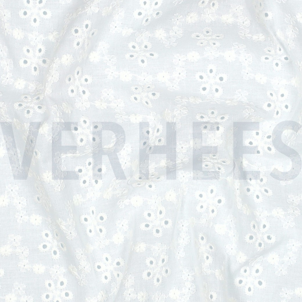 COTTON EMBROIDERY TWO-SIDE SCALLOP WHITE #2