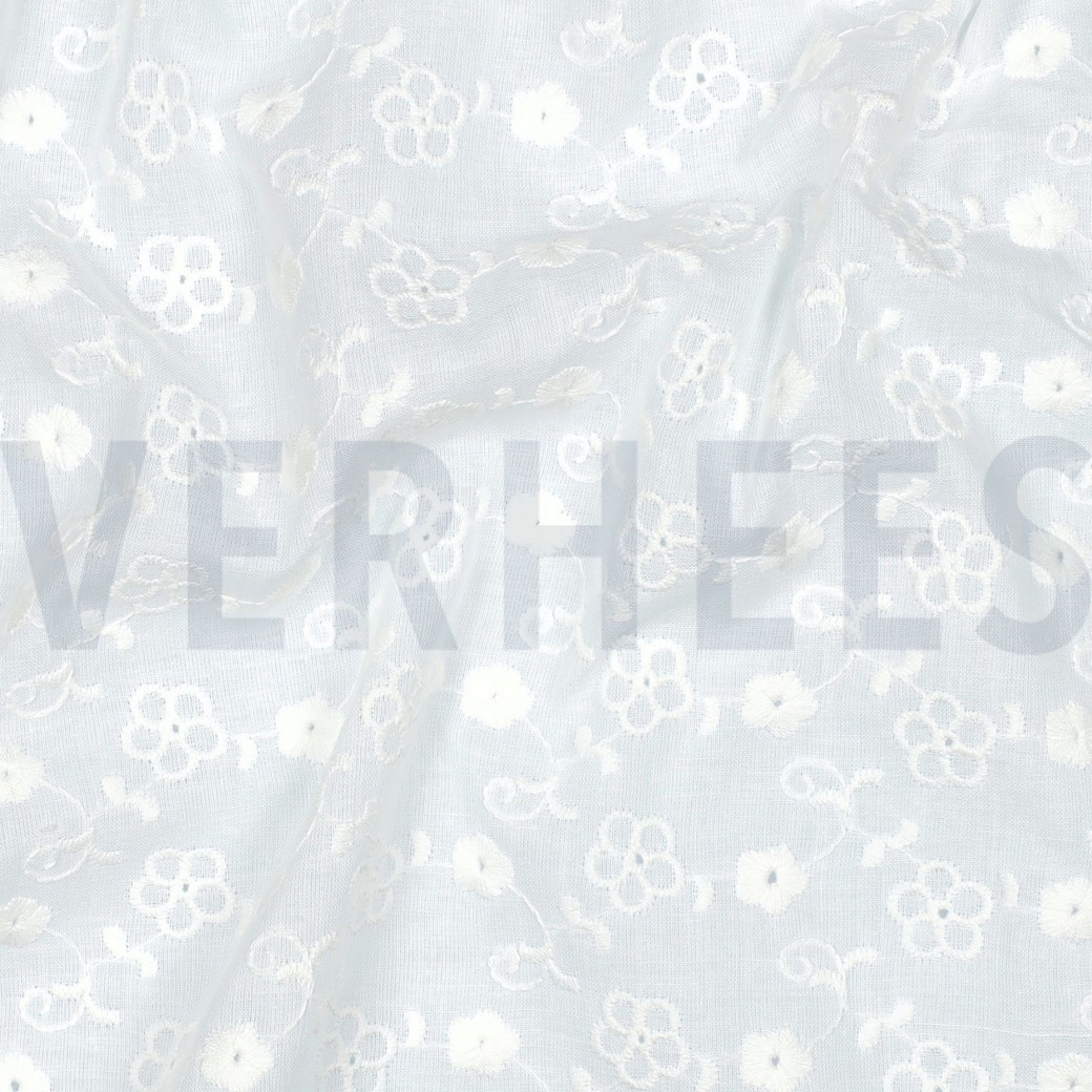 COTTON EMBROIDERY TWO-SIDE SCALLOP WHITE #2