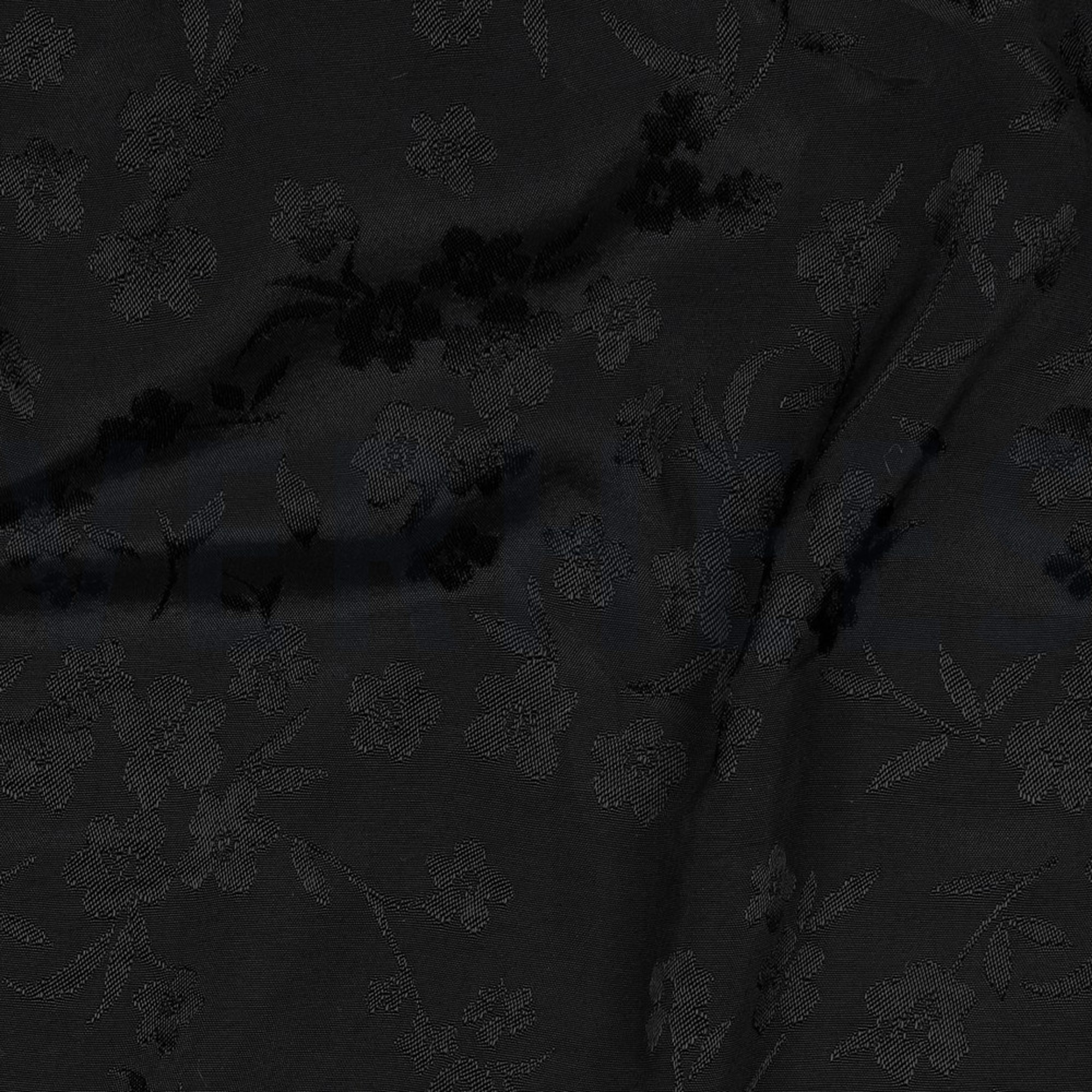 VISCOSE JACQUARD FLOWERS BLACK (high resolution) #2