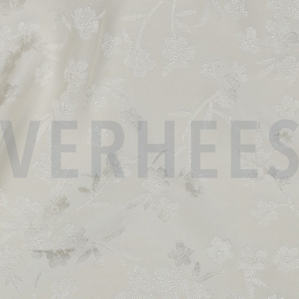 VISCOSE JACQUARD FLOWERS ECRU #2