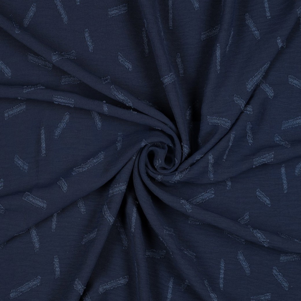 DOBBY JACQUARD STRIPES NAVY #2