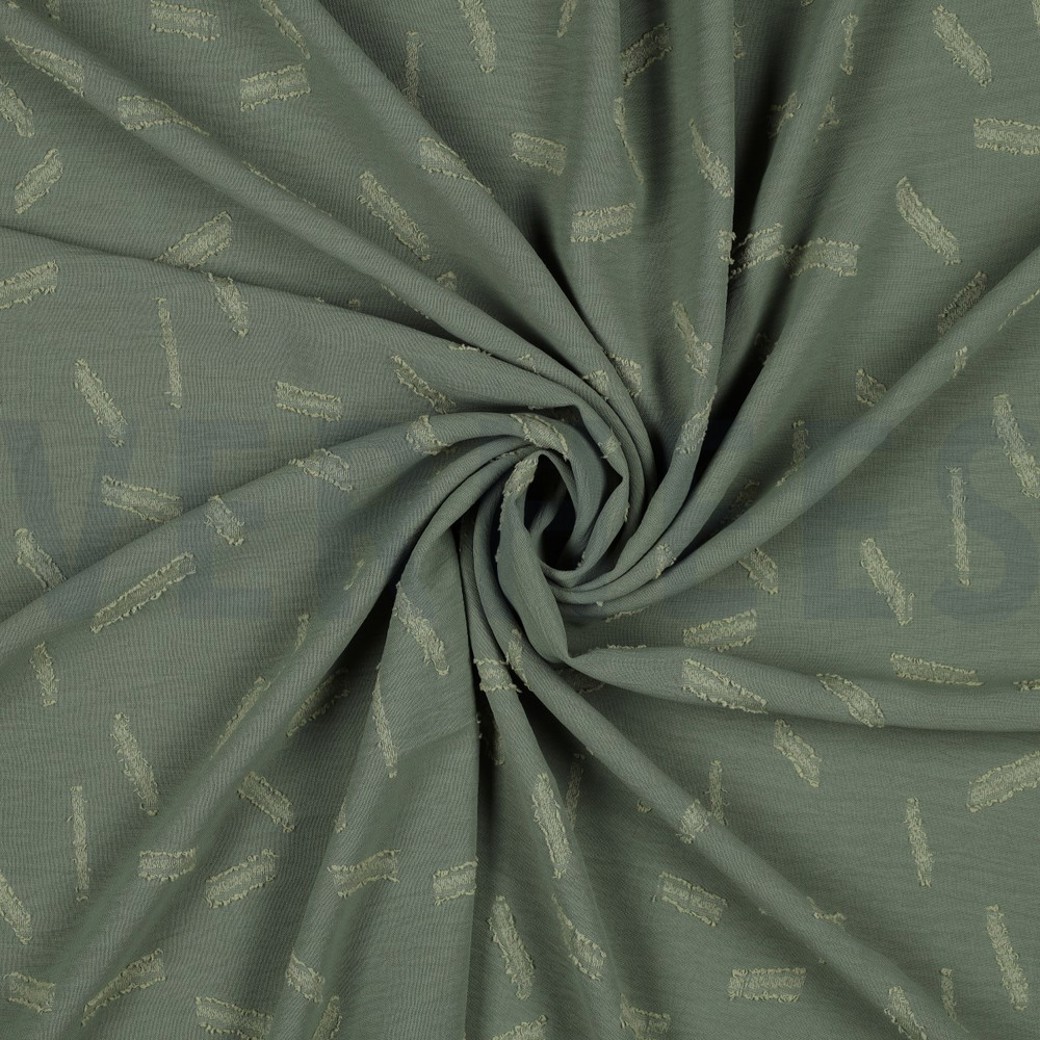 DOBBY JACQUARD STRIPES BASIL #2
