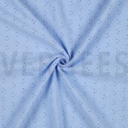 DOUBLE GAUZE EMBROIDERY FLOWERS LIGHT BLUE (thumbnail) #2