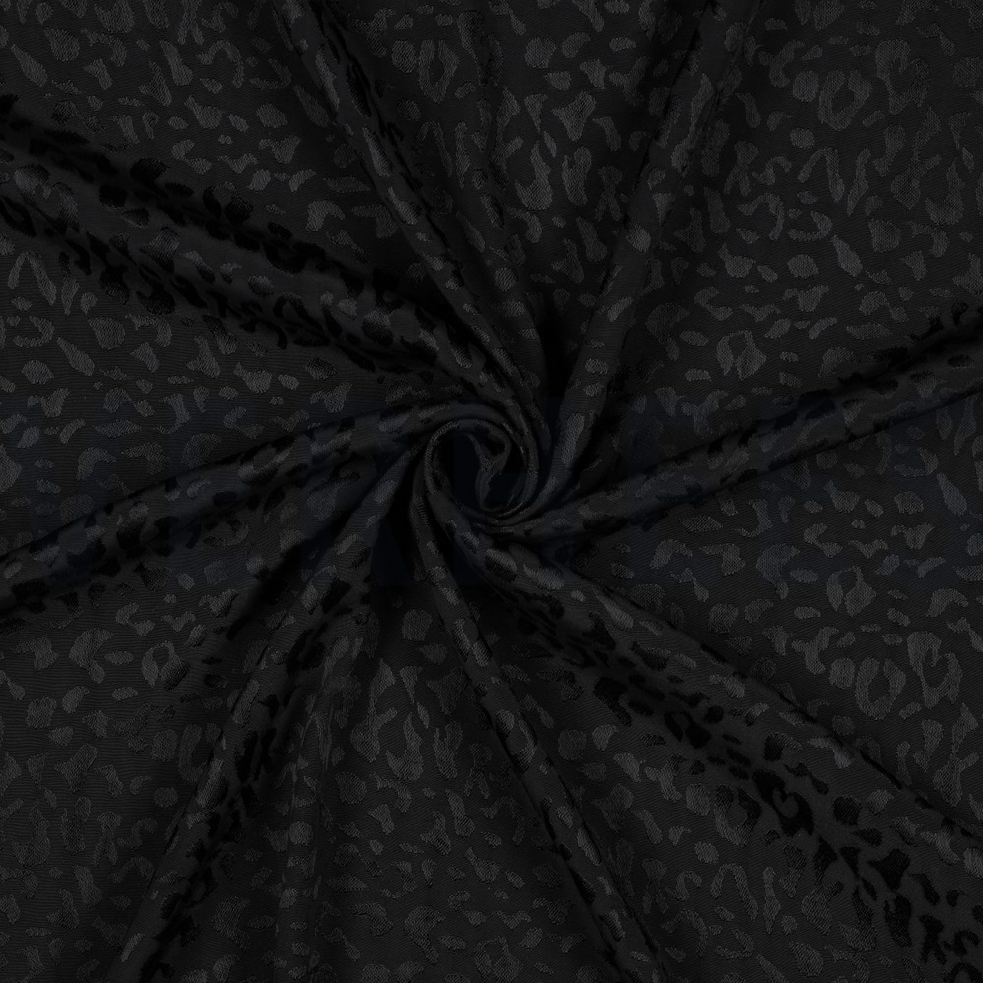 VISCOSE JACQUARD ANIMAL SKIN BLACK (high resolution) #2