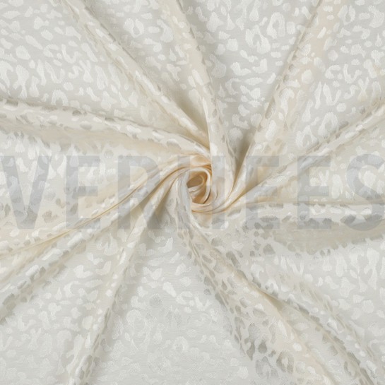 VISCOSE JACQUARD DIERENHUID ECRU #7