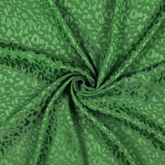 VISCOSE JACQUARD ANIMAL SKIN GREEN #7