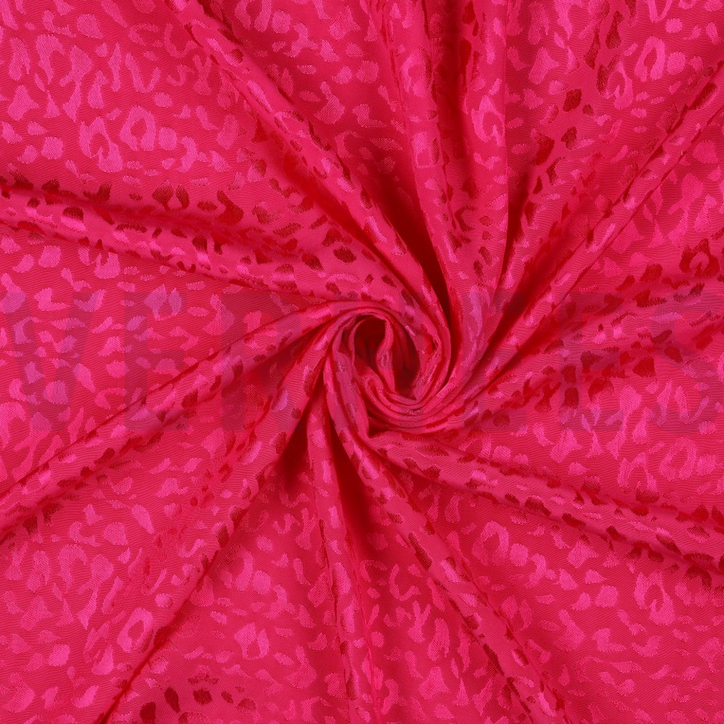 VISCOSE JACQUARD ANIMAL SKIN FUCHSIA #2