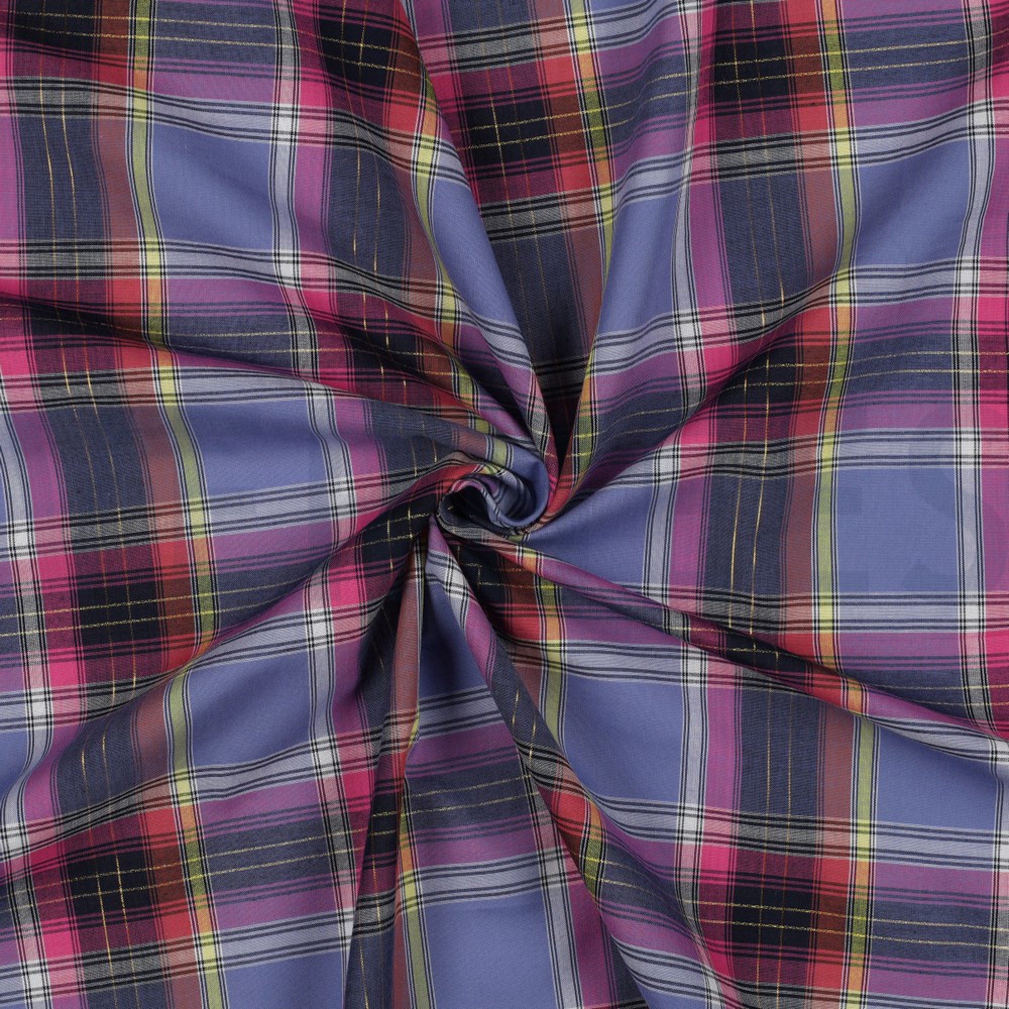 COTTON YARN DYED CHECK LUREX PURPLE (high resolution) #2