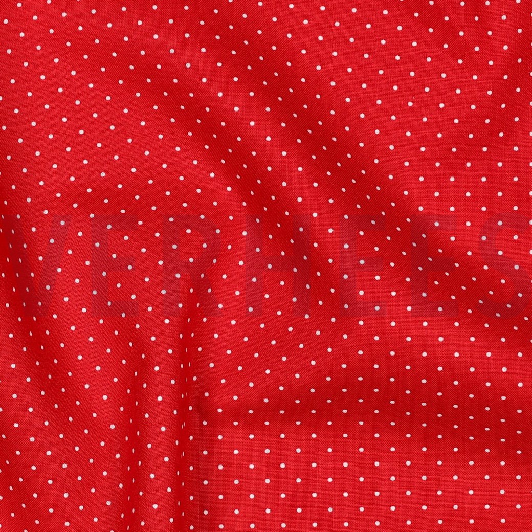 POPLIN PETIT DOTS RED #2