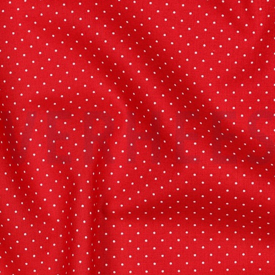 POPLIN PETIT DOTS RED #7