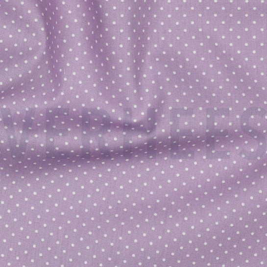 BAUMWOLLE POPELINE KLEINE PUNKTE LILA #7